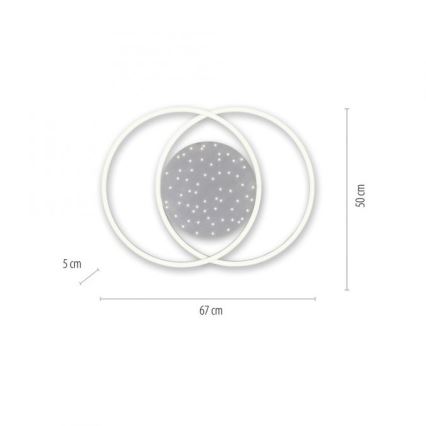 Paul Neuhaus 6025-55 - Iluminação de teto LED com regulação YUKI LED/48W/230V + controlo remoto