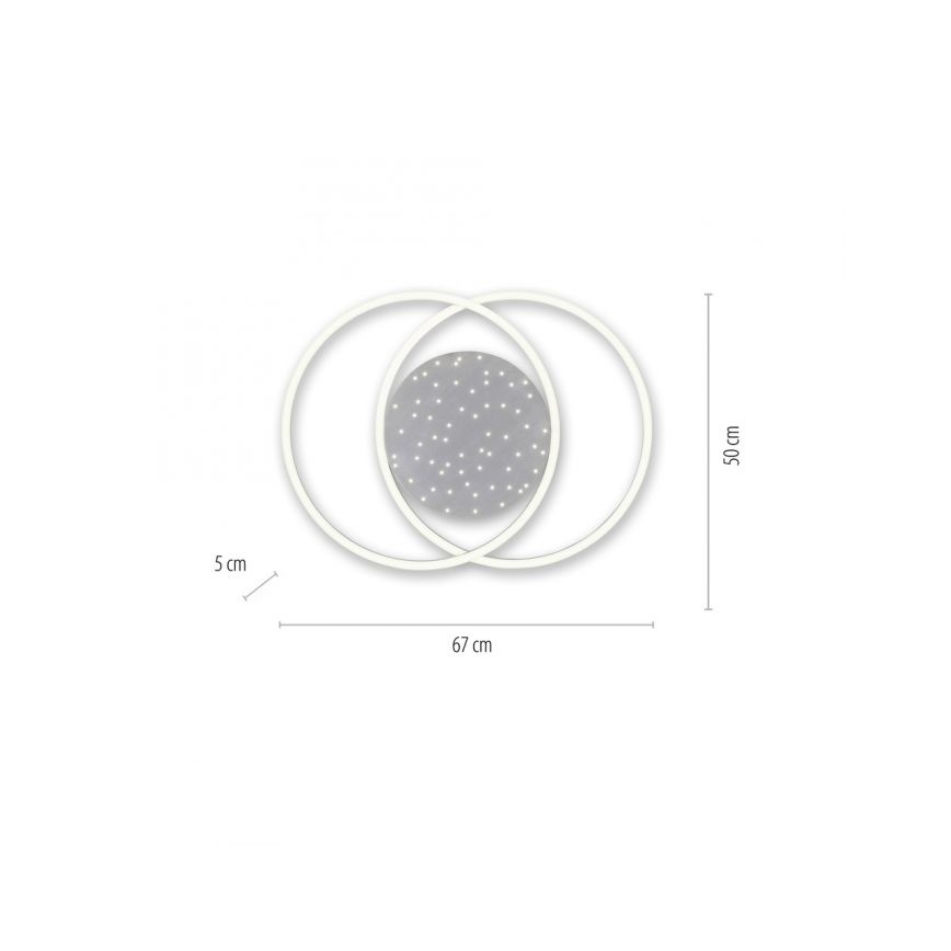 Paul Neuhaus 6025-55 - Iluminação de teto LED com regulação YUKI LED/48W/230V + controlo remoto