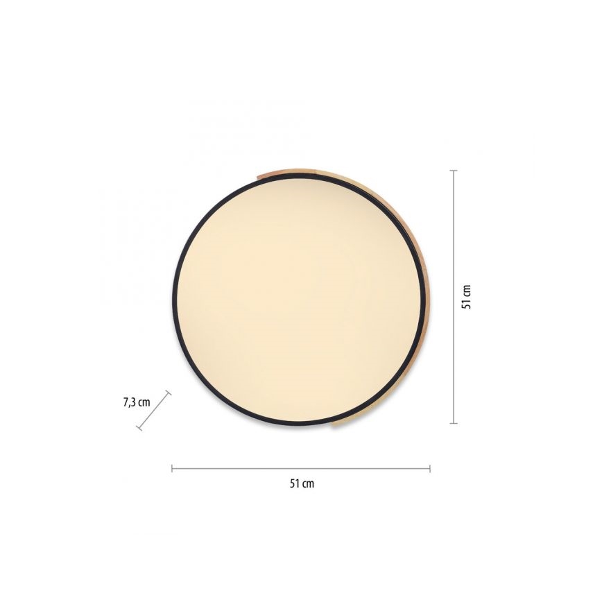 Paul Neuhaus 6071-18 - Iluminação de teto LED com regulação Q-PIATO LED/35W/230V diâmetro 51 cm 2700-5000K Wi-Fi + comando