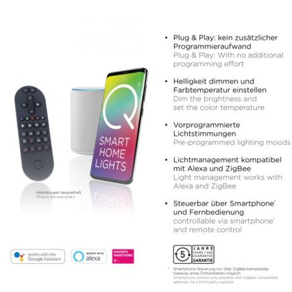 Paul Neuhaus 6071-18 - Luminária de teto LED regulável Q-PIATO LED/35W/230V diâmetro 51 cm 2700-5000K Wi-Fi + controlo remoto