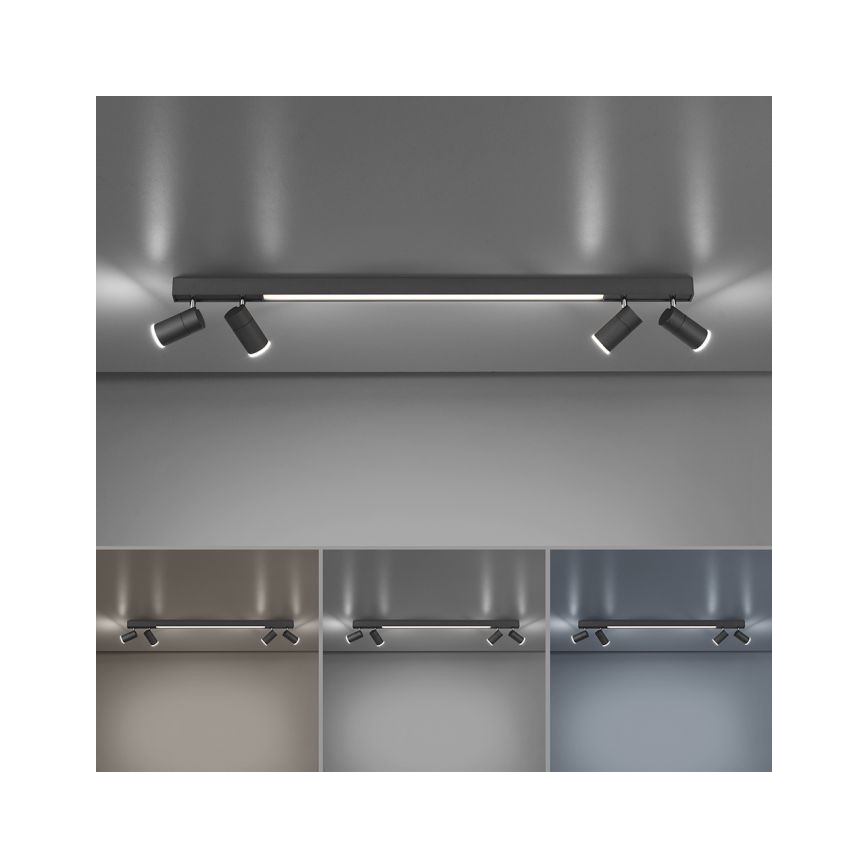 Paul Neuhaus 6121-13 - Foco LED com regulação PURE 4xLED/4W/230V + LED/9W 2700-5000K + comando