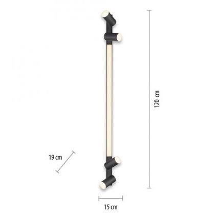 Paul Neuhaus 6121-13 - Luminária de embutir LED dimmerizável PURE 4xLED/4W/230V + LED/9W 2700-5000K + comando à distância
