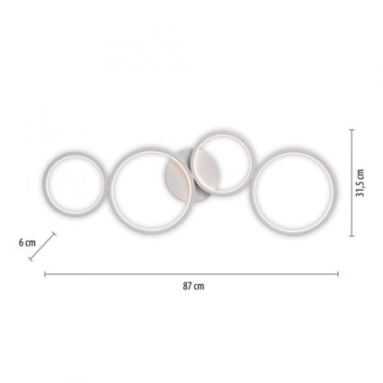 Paul Neuhaus 6183-16 - Iluminação de teto LED com regulação KIRINGE LED/26W/230V
