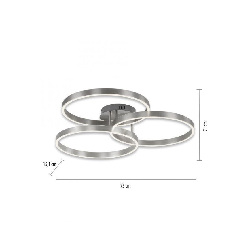 Paul Neuhaus 6233-55 - Iluminação de teto LED com regulação PAAN LED/45,5W/230V 2700-5000K + comando
