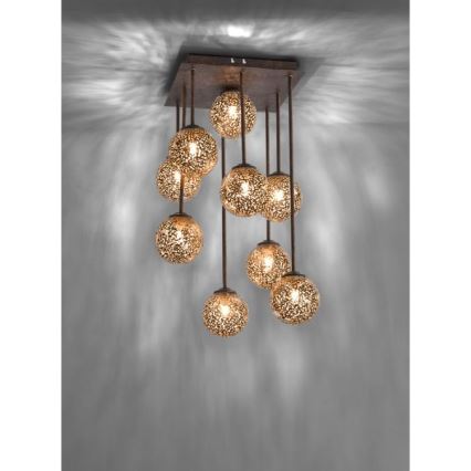 Paul Neuhaus 6238-48 - Candelabro suspenso GRETA 9xG9/40W/230V
