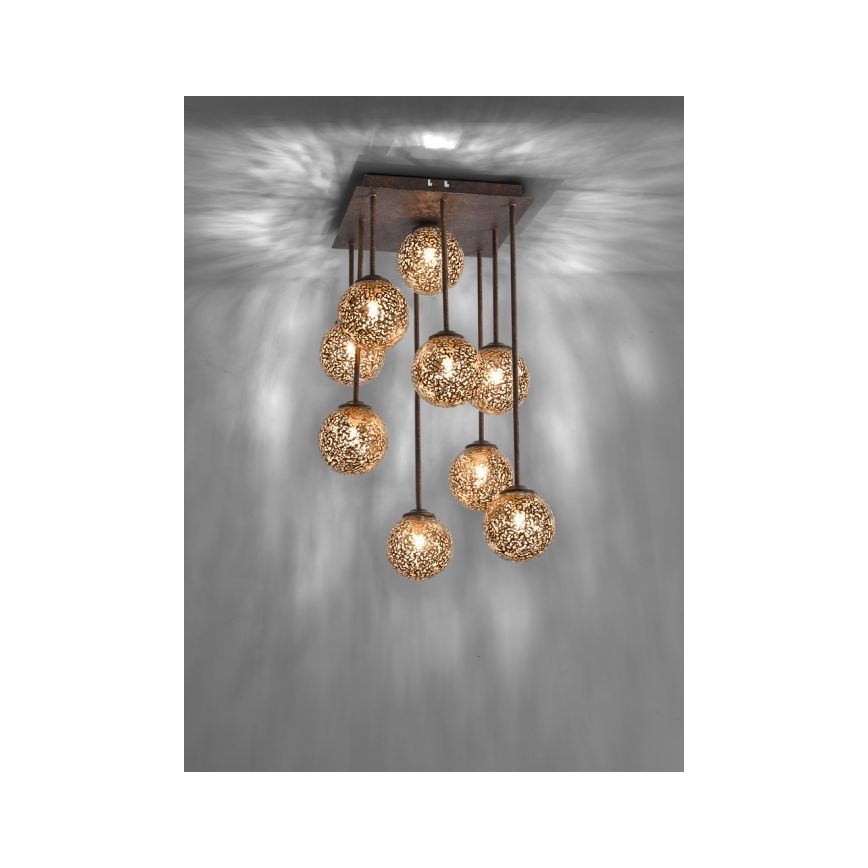 Paul Neuhaus 6238-48 - Candelabro suspenso GRETA 9xG9/40W/230V