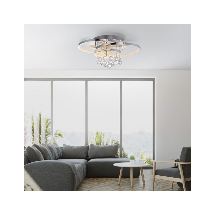 Paul Neuhaus 6267-17 - Iluminação de teto LED com regulação ROTAZO LED/32W/230V diâmetro 45 cm cromado brilhante
