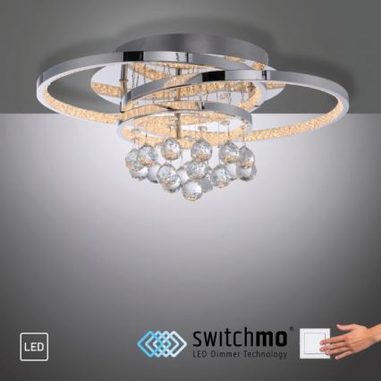Paul Neuhaus 6267-17 - Iluminação de teto LED com regulação ROTAZO LED/32W/230V diâmetro 45 cm cromado brilhante