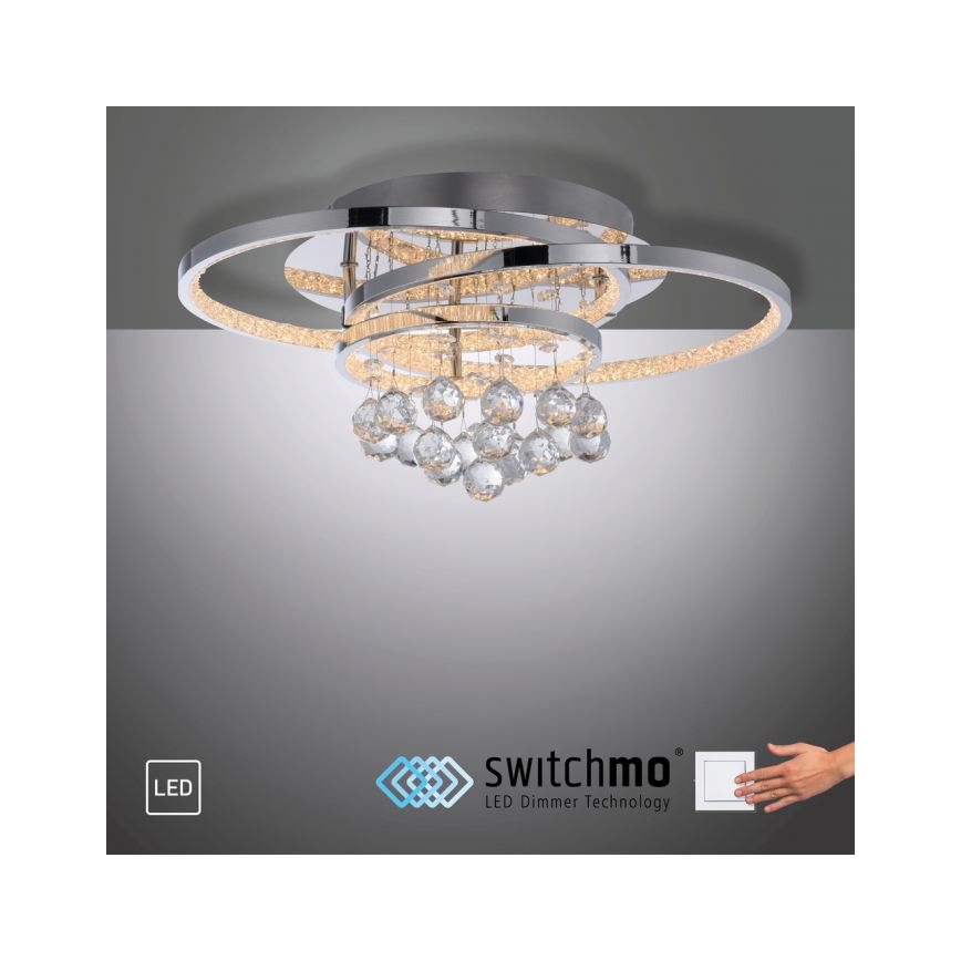 Paul Neuhaus 6267-17 - Iluminação de teto LED com regulação ROTAZO LED/32W/230V diâmetro 45 cm cromado brilhante