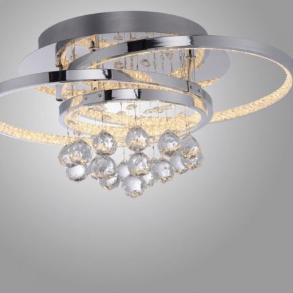 Paul Neuhaus 6267-17 - Iluminação de teto LED com regulação ROTAZO LED/32W/230V diâmetro 45 cm cromado brilhante