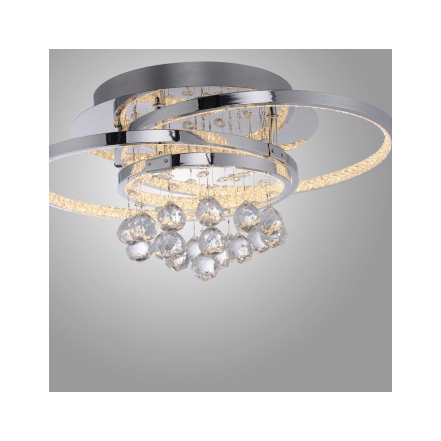 Paul Neuhaus 6267-17 - Iluminação de teto LED com regulação ROTAZO LED/32W/230V diâmetro 45 cm cromado brilhante