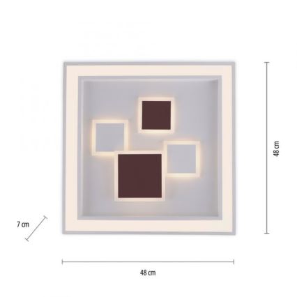 Paul Neuhaus 6283-16 - Luz de teto fosca LED ELIZA LED/30W/230V + LED/18,5W