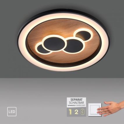 Paul Neuhaus 6284-79 - Iluminação de teto LED ELIZA LED/55,5W/230V diâmetro 60 cm carvalho