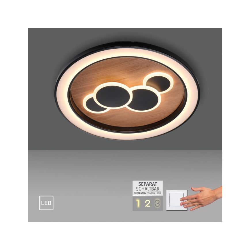 Paul Neuhaus 6284-79 - Iluminação de teto LED ELIZA LED/55,5W/230V diâmetro 60 cm carvalho