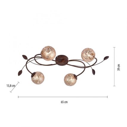 Paul Neuhaus 6395-48 - Candelabro integrado GRETA 4xG9/40W/230V