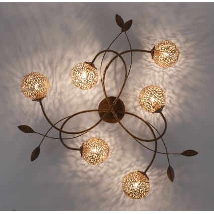 Paul Neuhaus 6398-48 - Candelabro integrado GRETA 6xG9/40W/230V