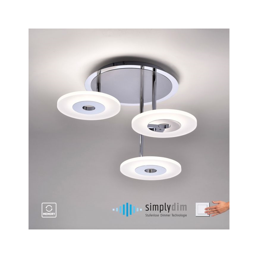 Paul Neuhaus 6446-55 - Candeeiro LED com regulação LED ADALI 3xLED/13W/230V