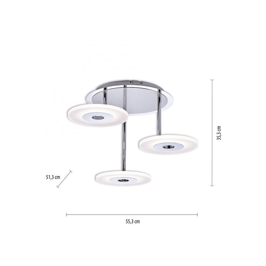 Paul Neuhaus 6446-55 - Candeeiro LED com regulação LED ADALI 3xLED/13W/230V