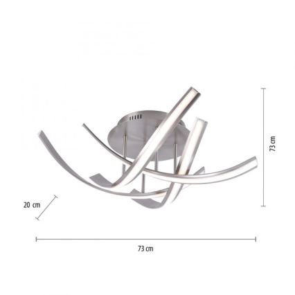 Paul Neuhaus 6474-55 - Candelabro montado à superfície LED com regulação LINDA 4xLED/7W/230V
