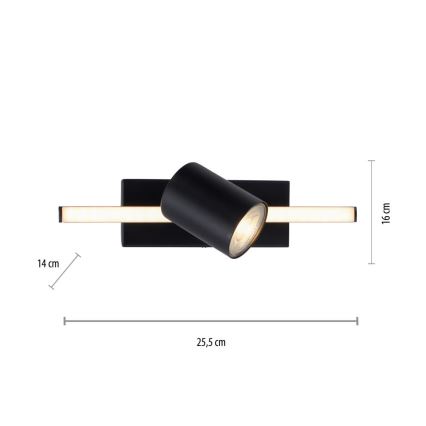 Paul Neuhaus 6523-18 - Foco LED BARIK 1xGU10/4,5W/230V + LED/3W