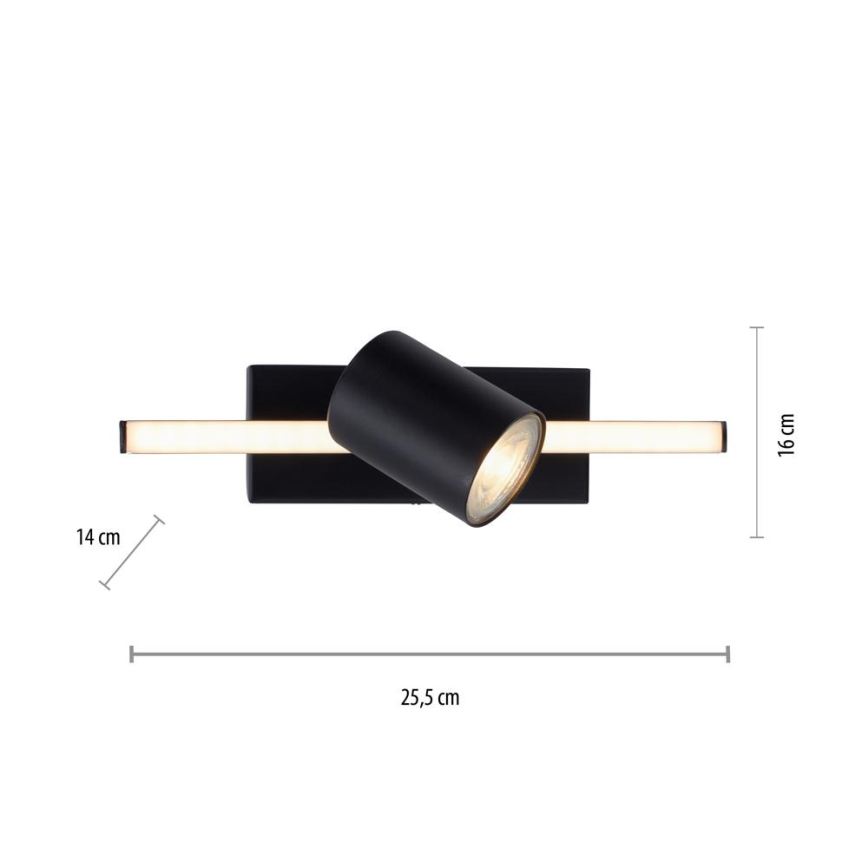 Paul Neuhaus 6523-18 - Foco LED BARIK 1xGU10/4,5W/230V + LED/3W