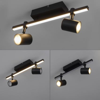 Paul Neuhaus 6524-18 - Foco LED embutido BARIK 2xGU10/4,5W/230V + LED/5W
