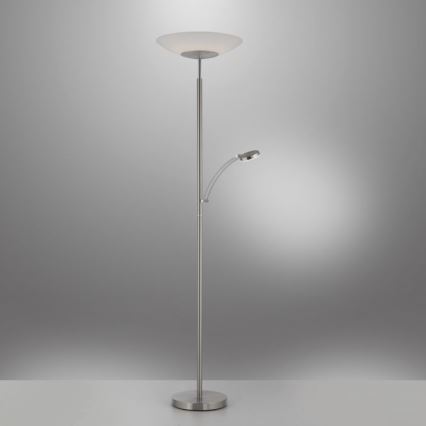 Paul Neuhaus 655-55 - Candeeiro de chão LED com regulação ALFRED 1xLED/28W+1xLED/4W/230V cromado brilhante