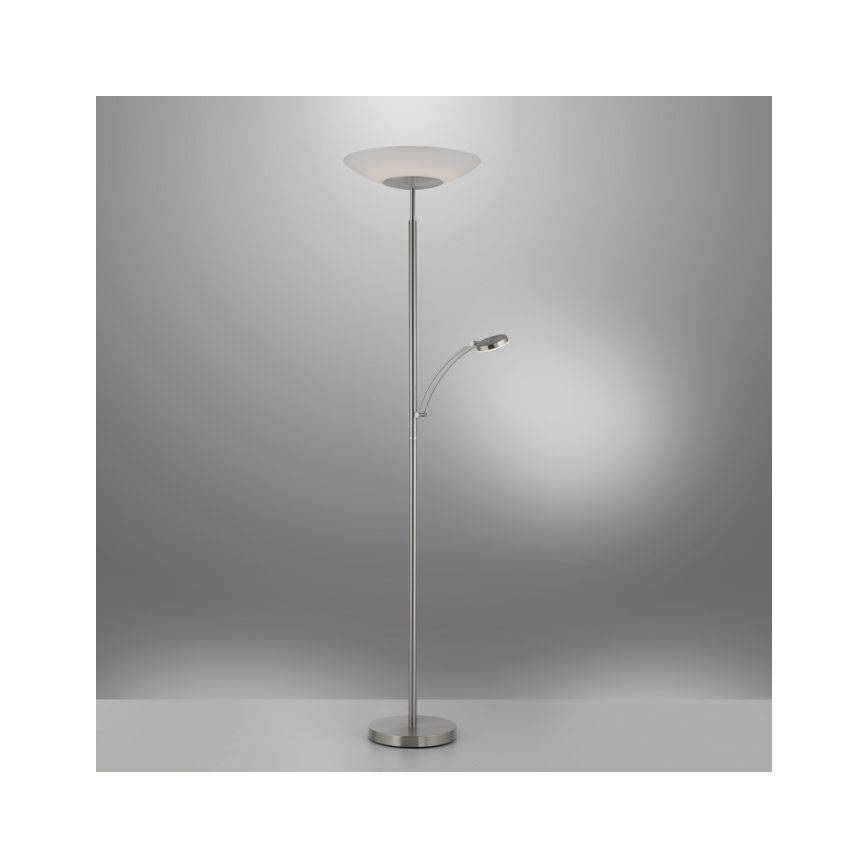 Paul Neuhaus 655-55 - Candeeiro de chão LED com regulação ALFRED 1xLED/28W+1xLED/4W/230V cromado brilhante