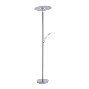 Paul Neuhaus 673-55 - Candeeiro de chão LED com regulação ARTUR 2xLED/21W/230V+1xLED/6W cromado brilhante
