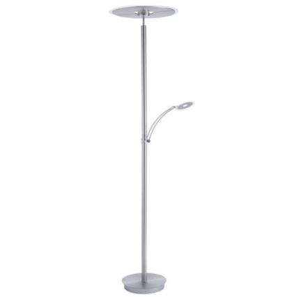 Paul Neuhaus 673-55 - Candeeiro de chão LED com regulação ARTUR 2xLED/21W/230V+1xLED/6W cromado brilhante