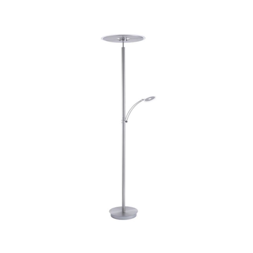 Paul Neuhaus 673-55 - Candeeiro de chão LED com regulação ARTUR 2xLED/21W/230V+1xLED/6W cromado brilhante