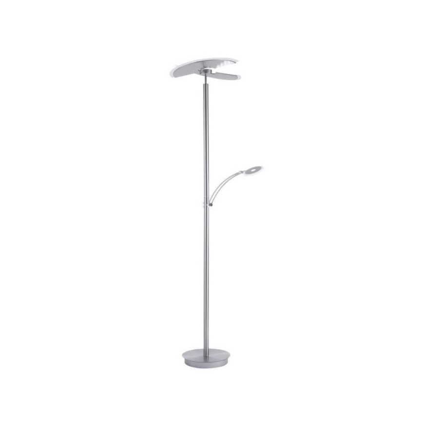Paul Neuhaus 673-55 - Candeeiro de chão LED com regulação ARTUR 2xLED/21W/230V+1xLED/6W cromado brilhante