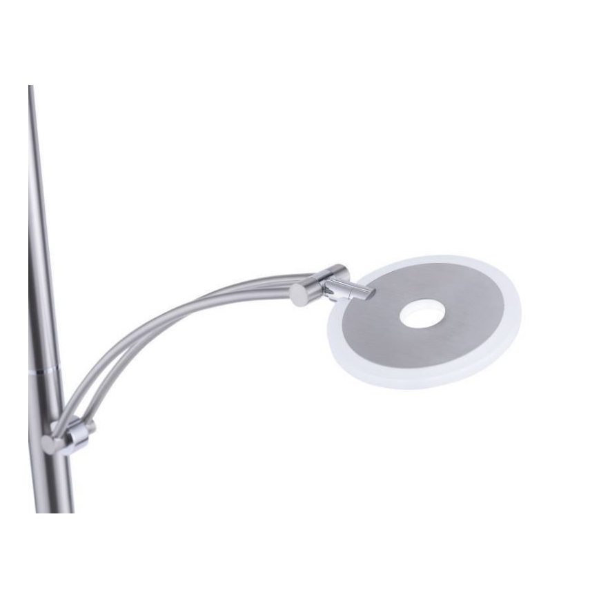 Paul Neuhaus 673-55 - Candeeiro de chão LED com regulação ARTUR 2xLED/21W/230V+1xLED/6W cromado brilhante