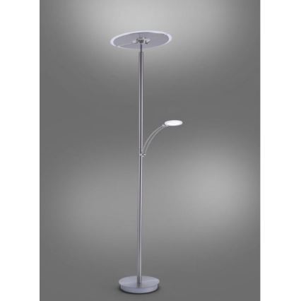 Paul Neuhaus 673-55 - Candeeiro de chão LED com regulação ARTUR 2xLED/21W/230V+1xLED/6W cromado brilhante