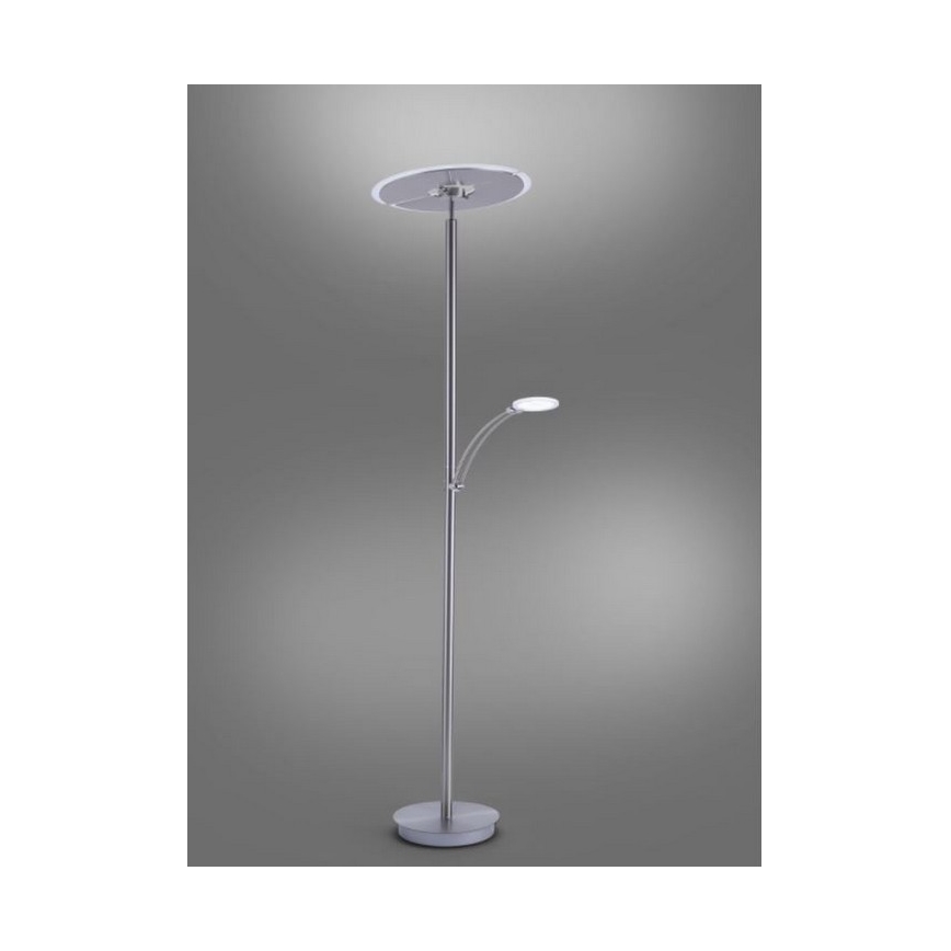 Paul Neuhaus 673-55 - Candeeiro de chão LED com regulação ARTUR 2xLED/21W/230V+1xLED/6W cromado brilhante