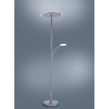 Paul Neuhaus 673-55 - Candeeiro de chão LED com regulação ARTUR 2xLED/21W/230V+1xLED/6W cromado brilhante