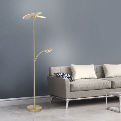 Paul Neuhaus 673-60- Candeeiro de chão LED com regulação ARTUR 2xLED/21W/230V+1xLED/6W