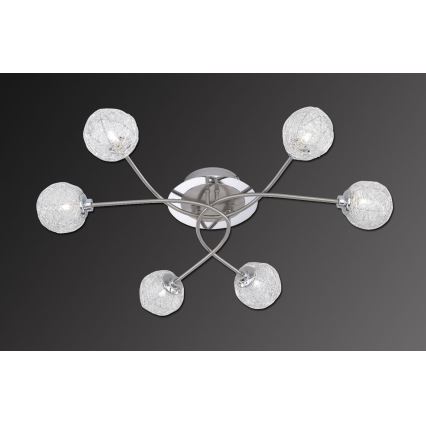Paul Neuhaus 6796-55 - Candelabro montado à superfície WOMBLE 6xG9/28W/230V