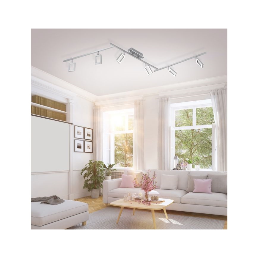 Paul Neuhaus 6965-55 - Foco LED com regulação INIGO 6xLED/4W/230V