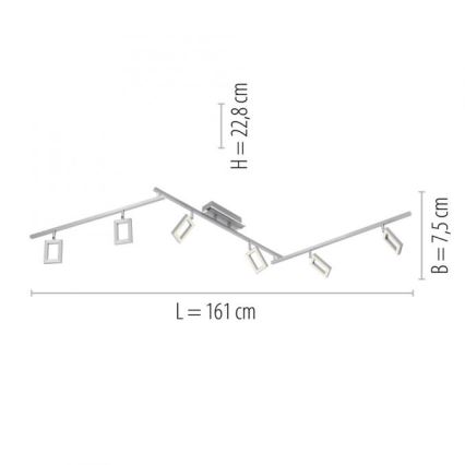 Paul Neuhaus 6965-55 - Foco LED com regulação INIGO 6xLED/4W/230V