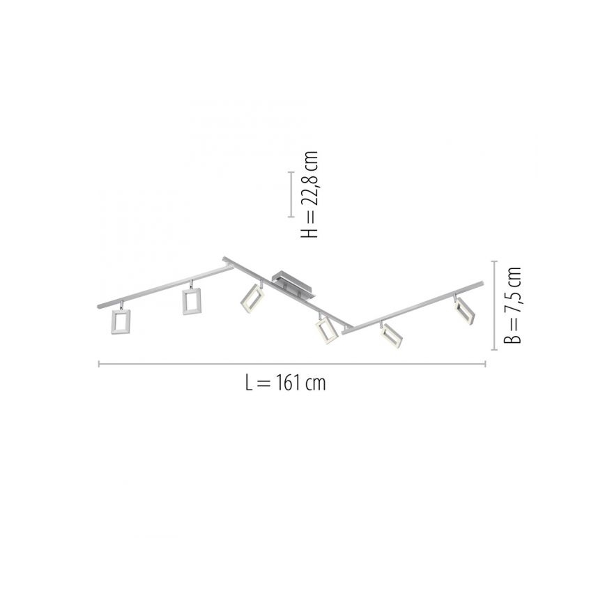 Paul Neuhaus 6965-55 - Foco LED com regulação INIGO 6xLED/4W/230V