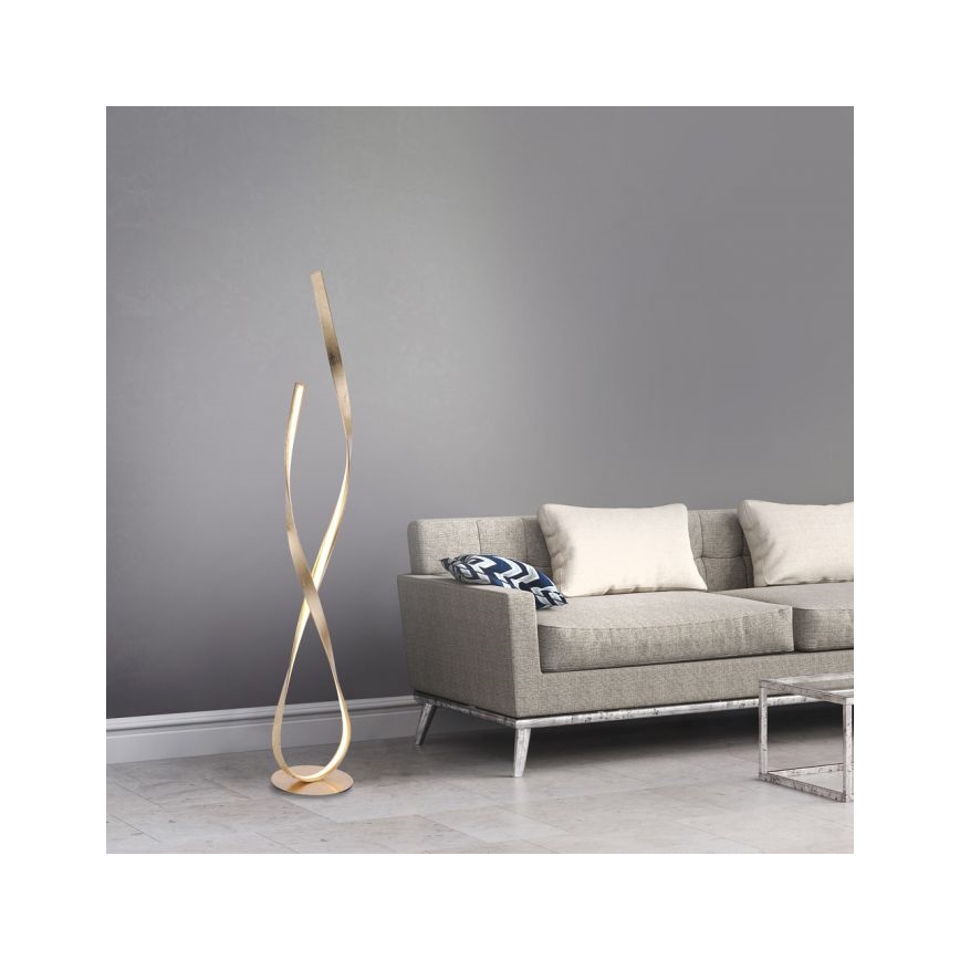 Paul Neuhaus 720-12 - Candeeiro de chão LED com regulação LINDA LED/27W/230V dourado