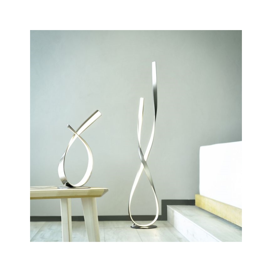 Paul Neuhaus 720-55 - Candeeiro de chão LED com regulação LINDA LED/27W/230V cromado brilhante