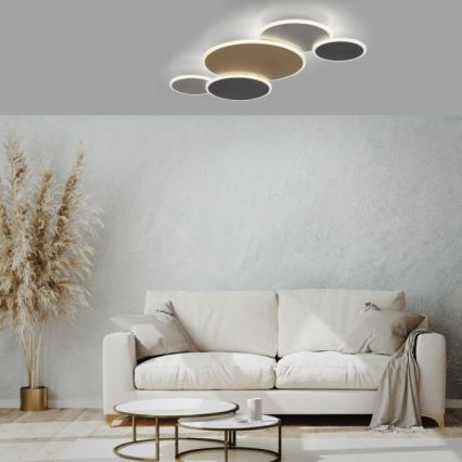 Paul Neuhaus 8008-70 - Iluminação de teto LED com regulação Q-PIATO LED/49W/230V 2700-5000K Wi-Fi + comando