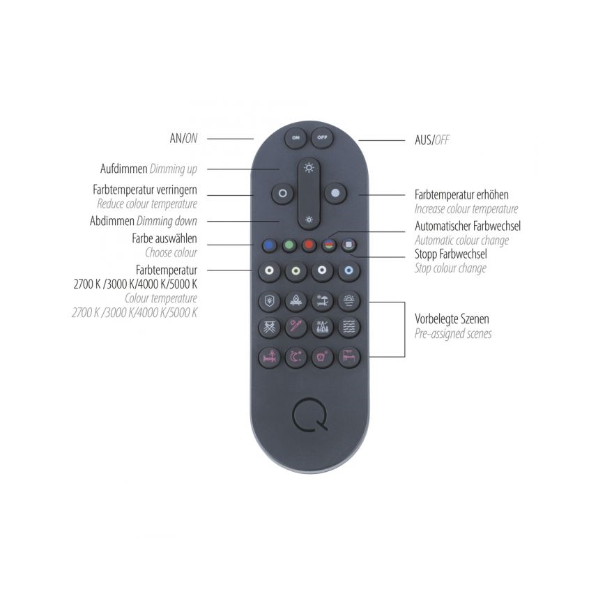 Paul Neuhaus 8008-70 - Iluminação de teto LED com regulação Q-PIATO LED/49W/230V 2700-5000K Wi-Fi + comando