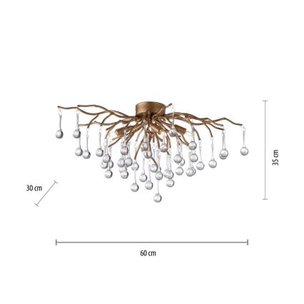 Paul Neuhaus 8090-11 - Candelabro integrado ICICLE 4xG9/40W/230V