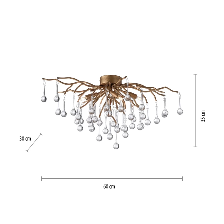 Paul Neuhaus 8090-11 - Candelabro integrado ICICLE 4xG9/40W/230V