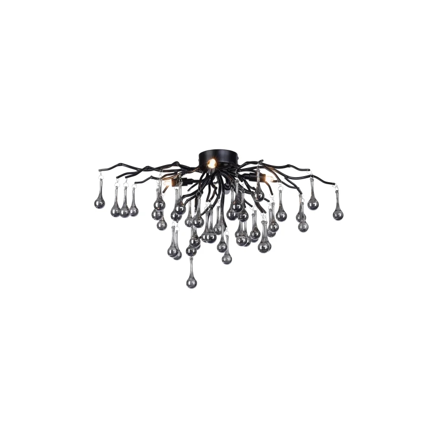 Paul Neuhaus 8090-18 - Lustre de teto de superfície ICICLE 4xG9/40W/230V 30x60 cm preto