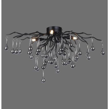 Paul Neuhaus 8090-18 - Lustre de teto de superfície ICICLE 4xG9/40W/230V 30x60 cm preto
