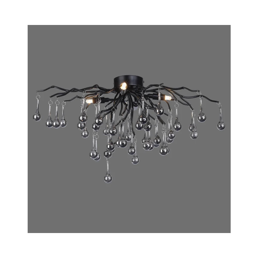 Paul Neuhaus 8090-18 - Lustre de teto de superfície ICICLE 4xG9/40W/230V 30x60 cm preto